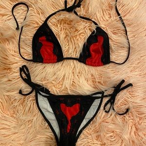 Unico Red and Black Bikini